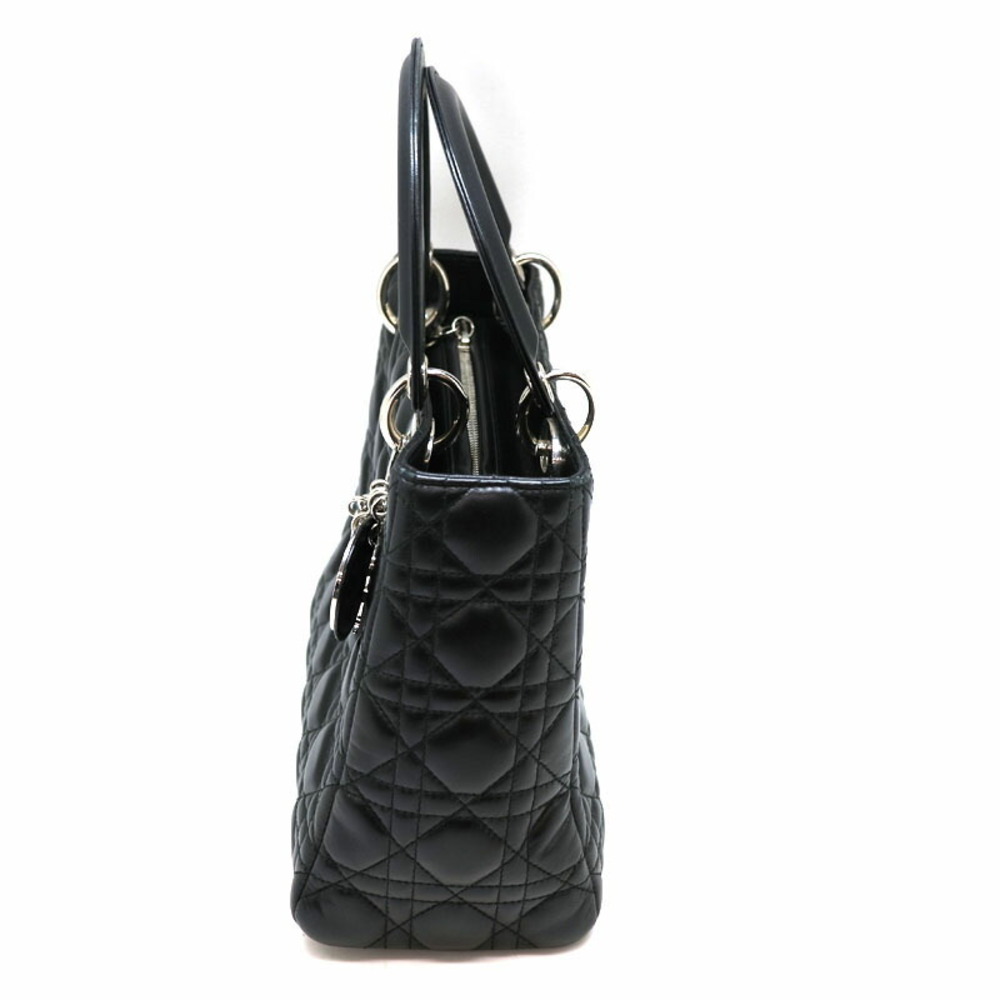CDIOR Lady Dior Cannage Leather Black Handbag - Picture 5 of 6